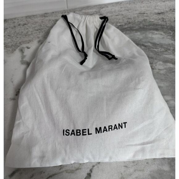 Isabel Marant Takita Shearling Suede Wedge Mule Slide On Shoes Size 37 - Picture 16 of 16